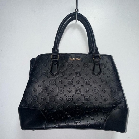 Ellen Tracy Handbags - Ellen Tracy Black Embossed Satchel